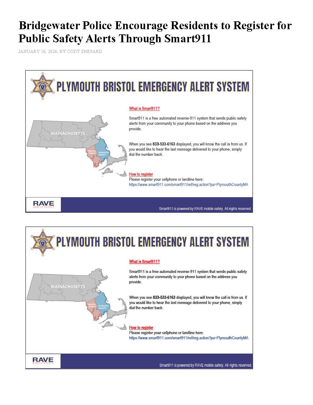 Smart 911 Information for Plymouth and Bristol Counties Page 1